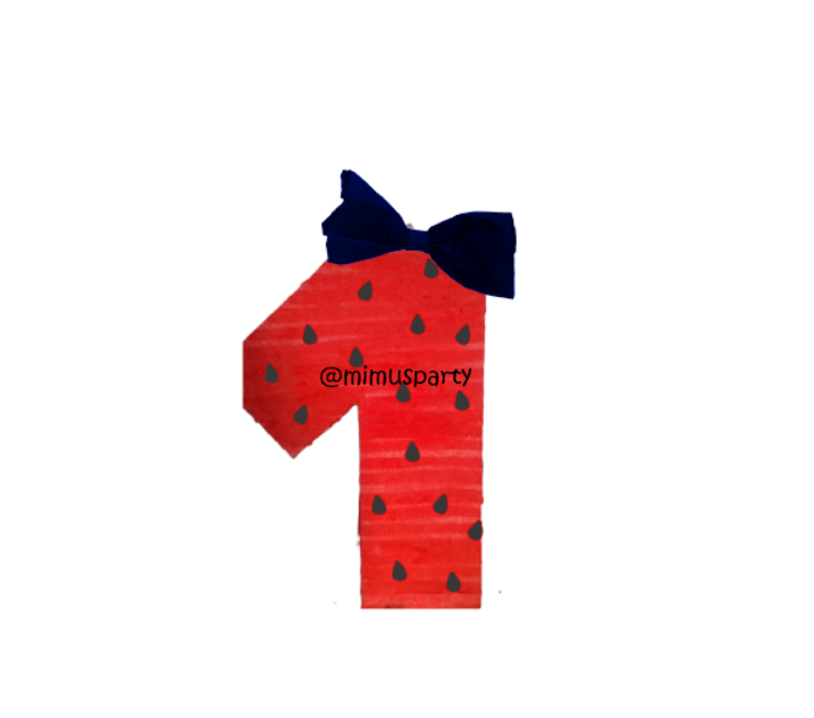 Strawberry-Themed Number One Decoration
