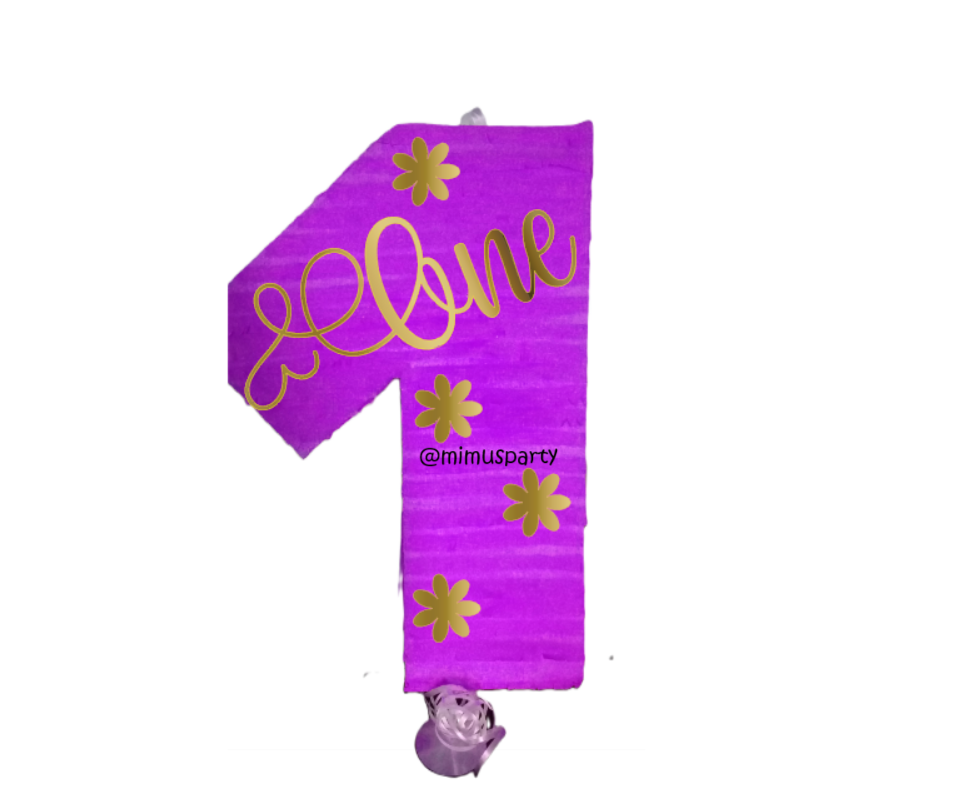 Purple Number One Piñata