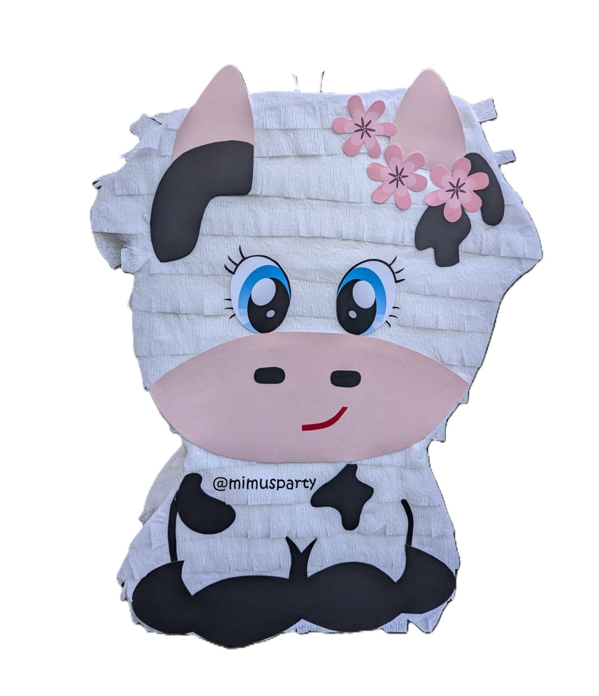 Pink Flowers Cow Pinata