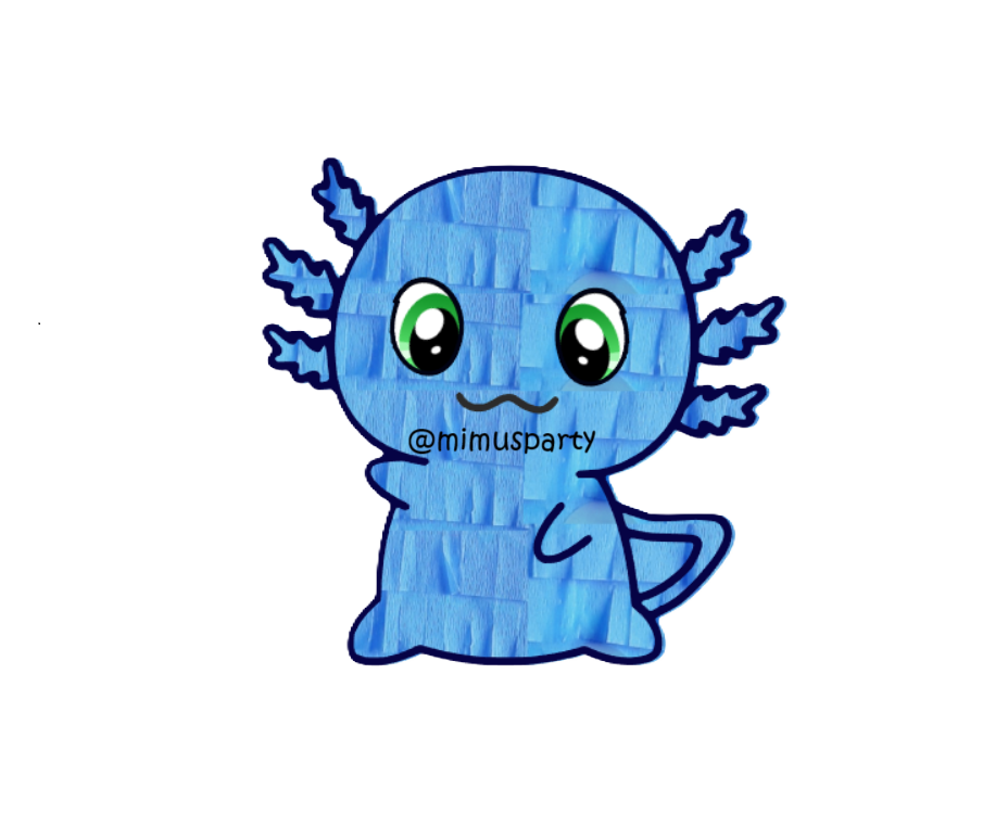 Blue Axolotl Piñata