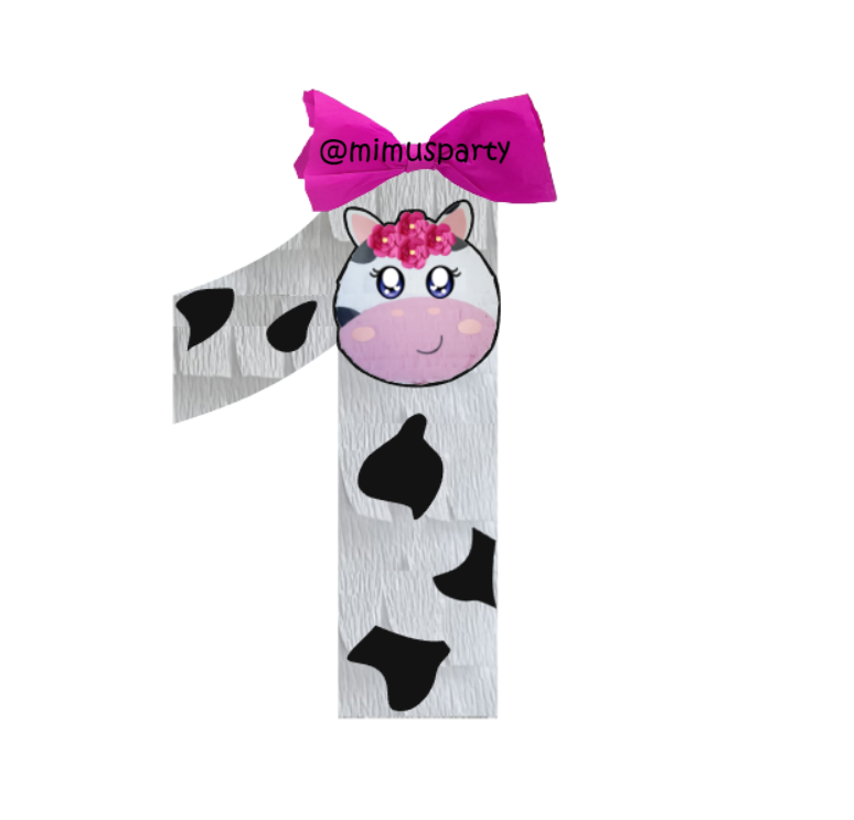Cow-Themed Number Piñata