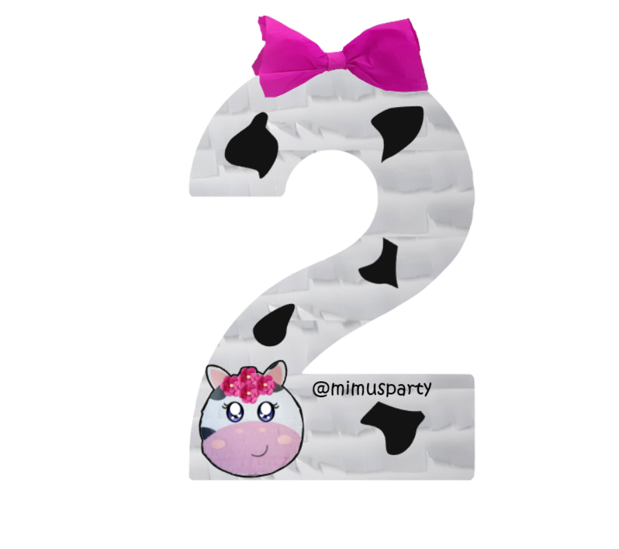 Cow-Themed Number Piñata