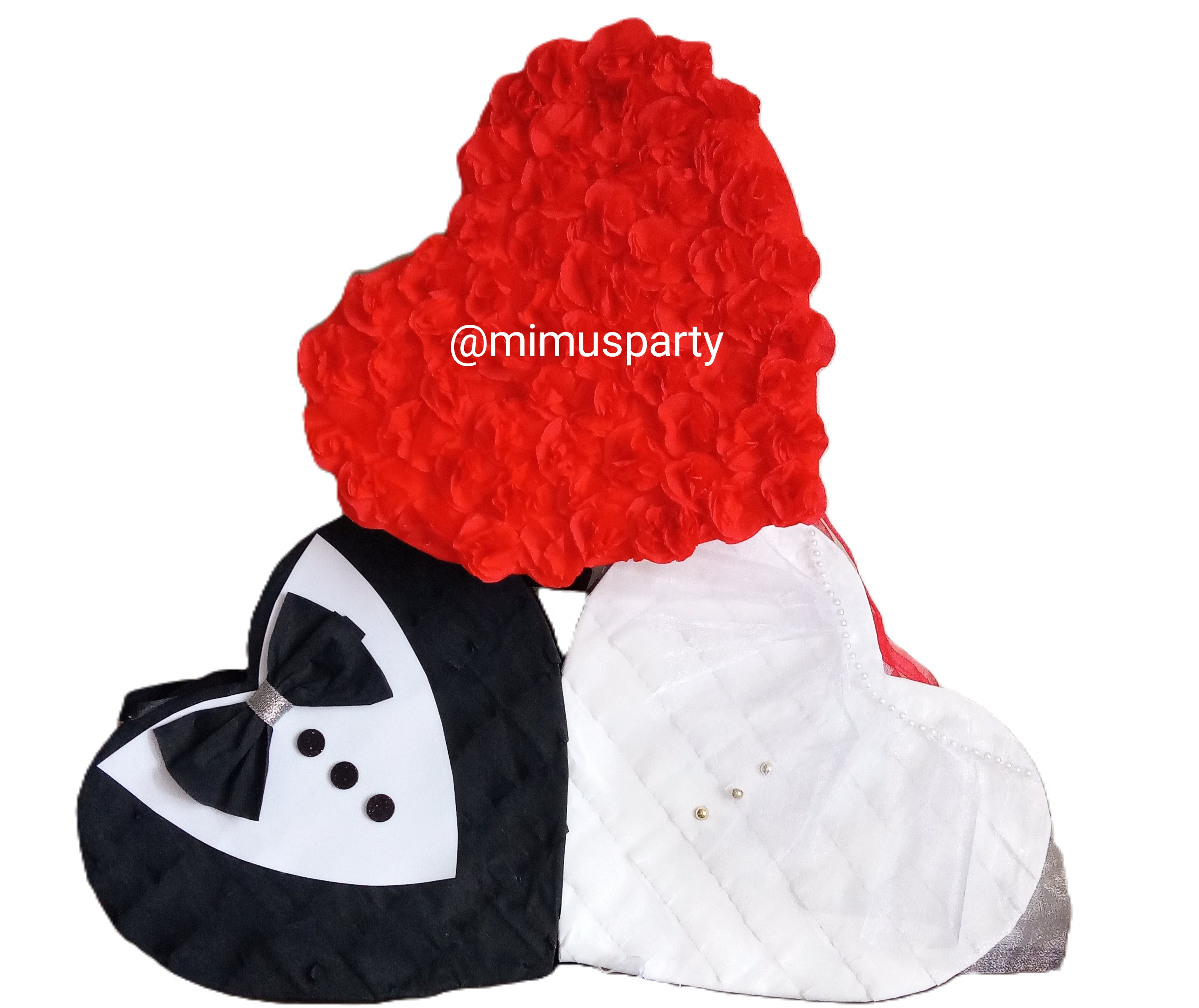 Heart-shaped Wedding Piñatas (Pack = 3)