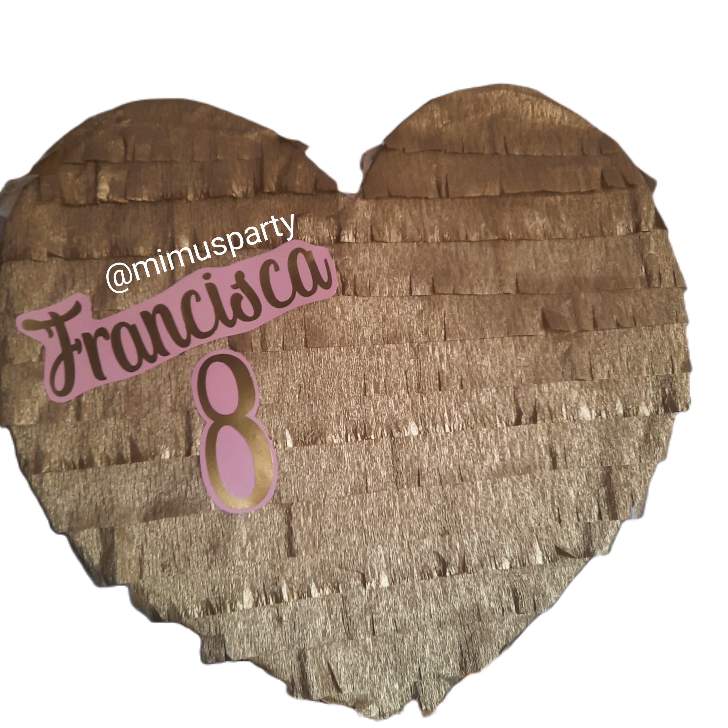 Gold Heart-Shaped Piñata