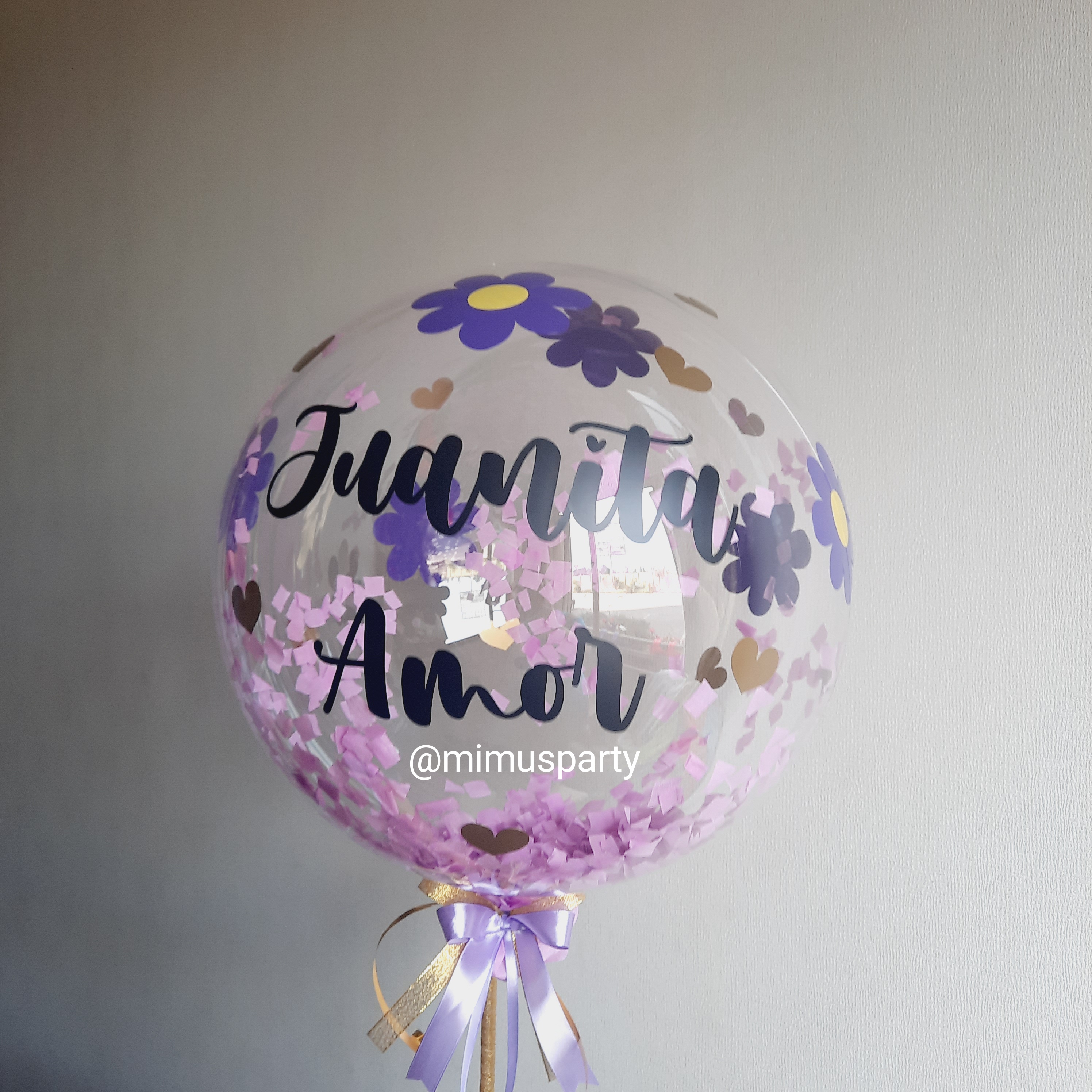 Personalized Balloon with Floral Design