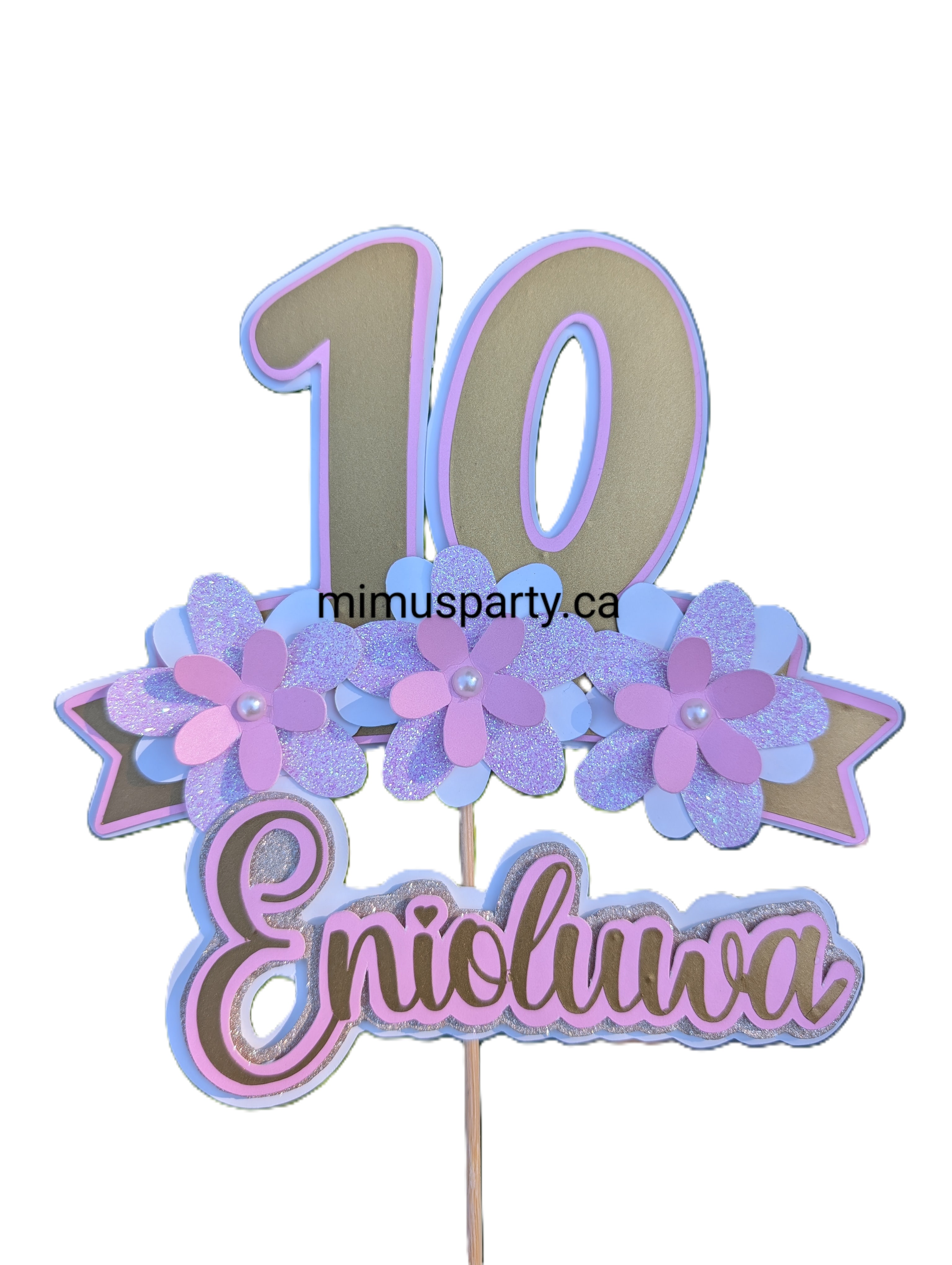 Customized Flowers Cake Topper