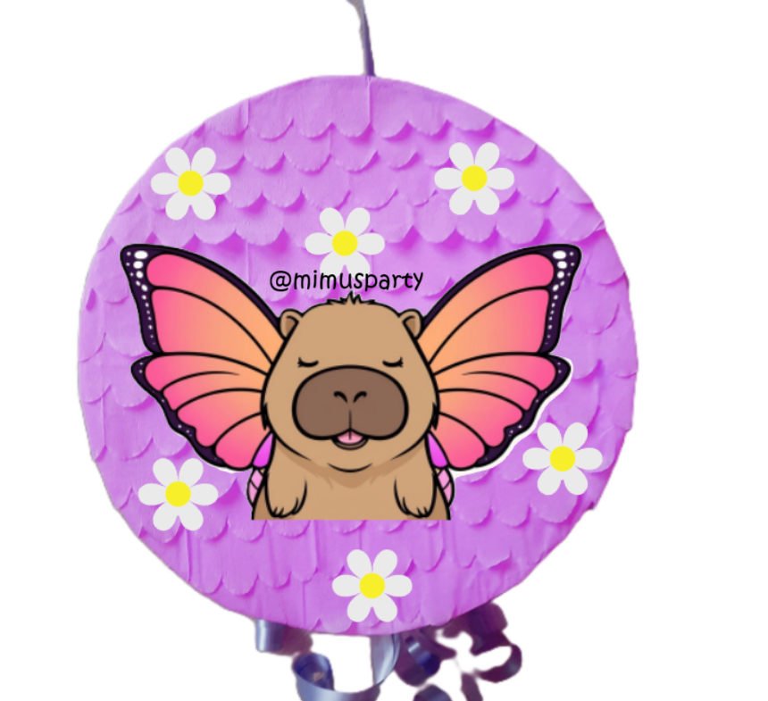 Capybara Fairy Piñata - Purple