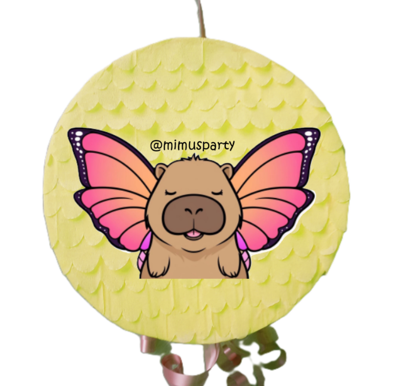 Capybara Fairy Piñata - Yellow