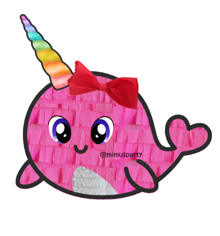 Rainbow Narwhal Piñata