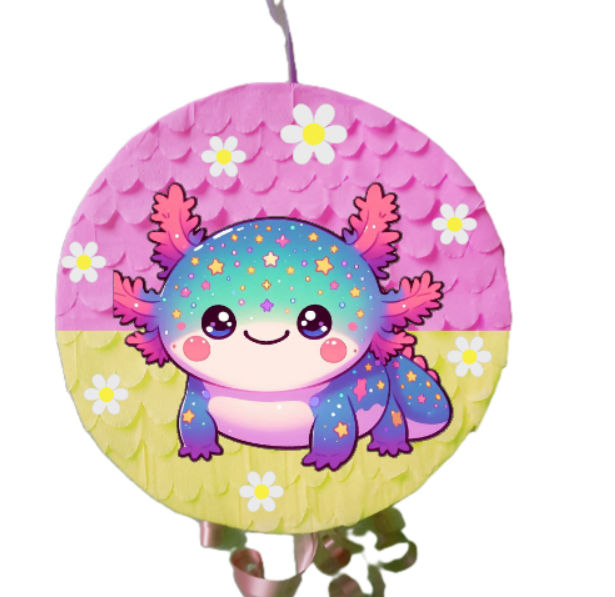 Colorful Axolotl Piñata