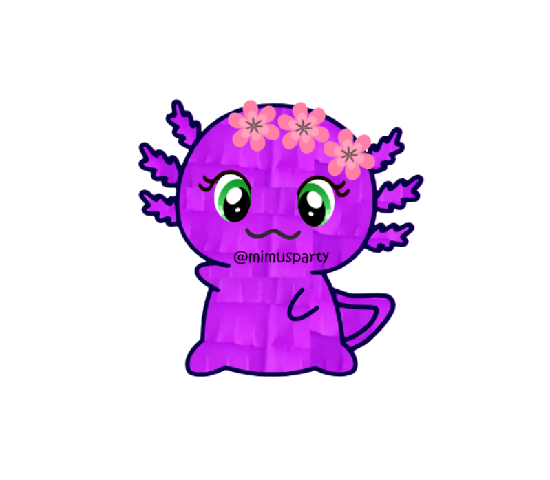 Purple Axolotl Piñata