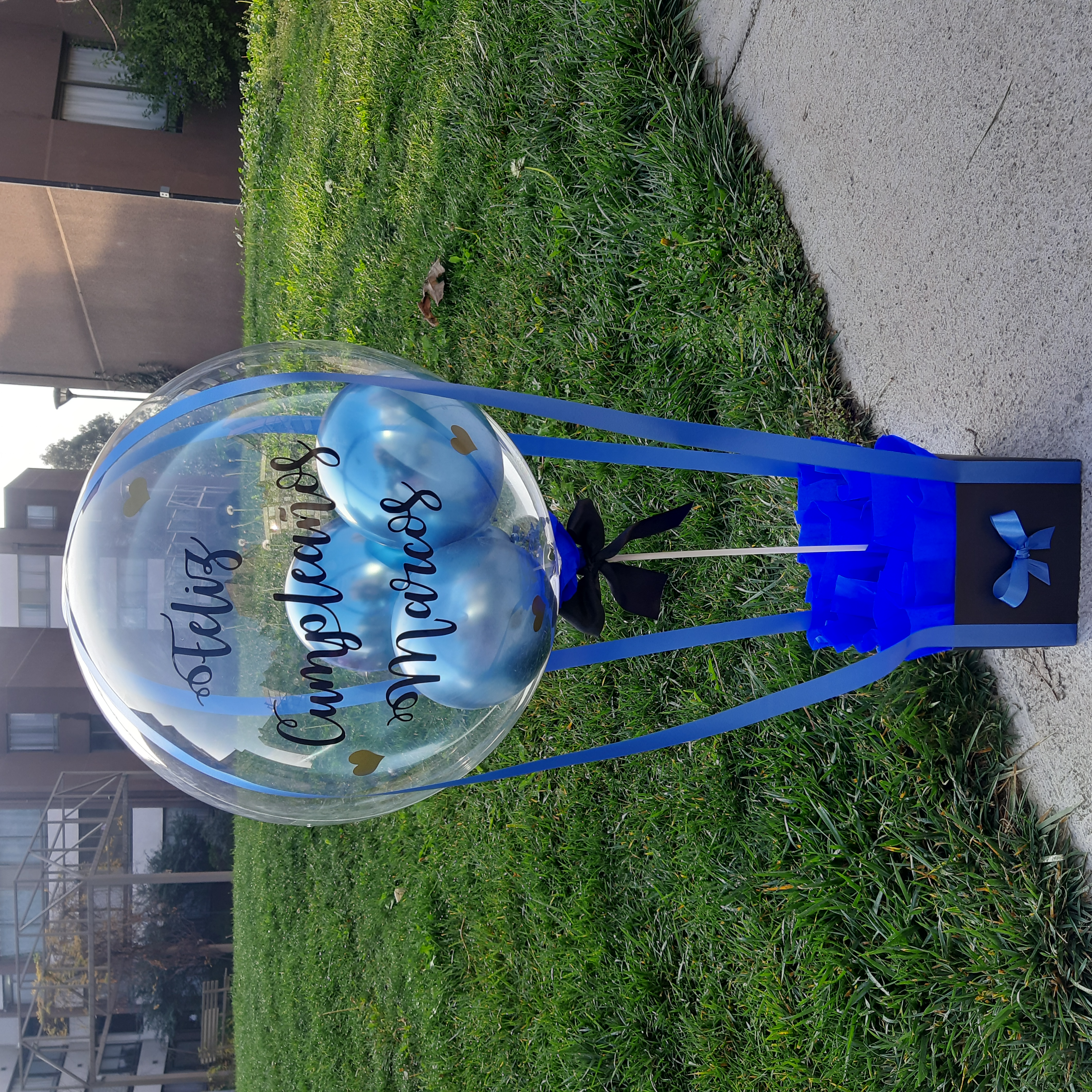 Valentine's Day gift balloons. Love Balloon with Gift Box