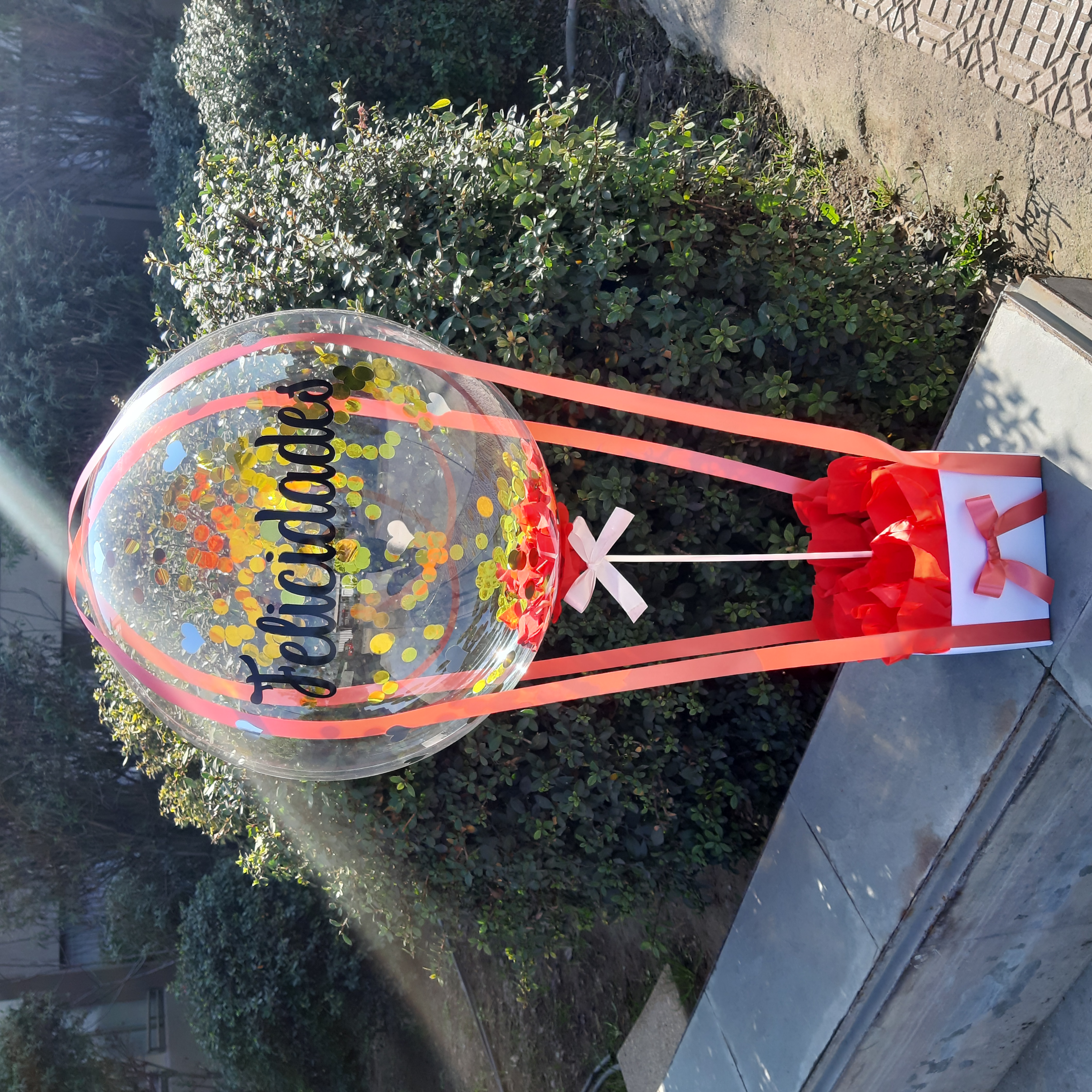 Valentine's Day gift balloons. Love Balloon with Gift Box