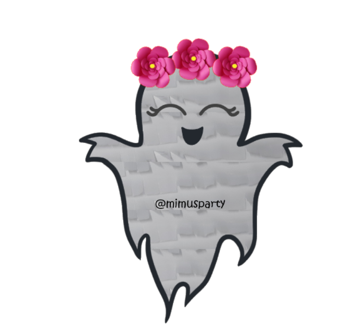 Ghost Piñata with Flower Crown