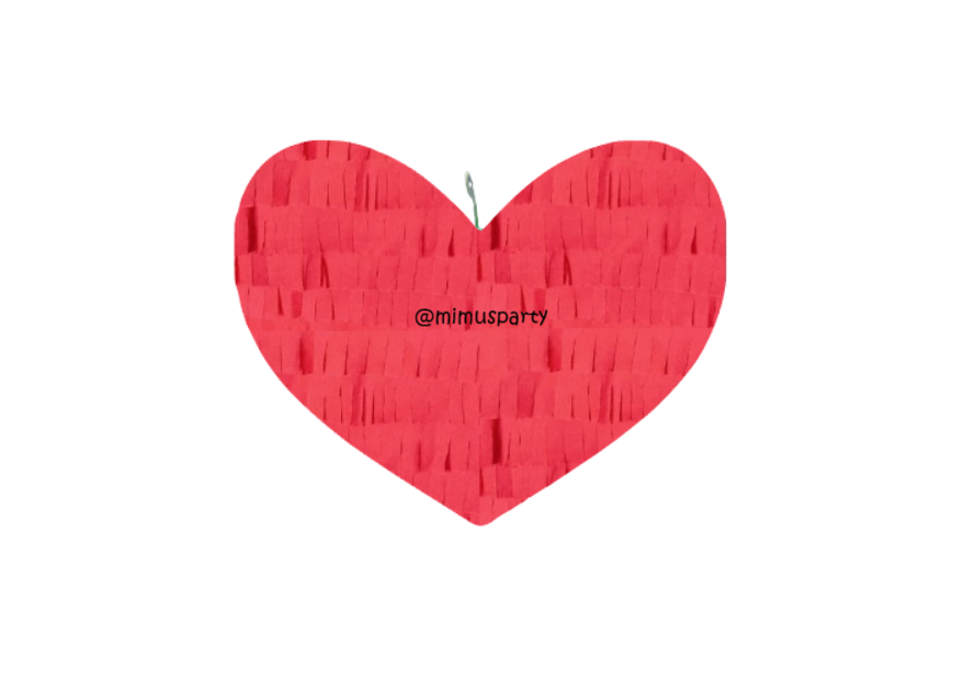 Red Heart-Shaped Piñata