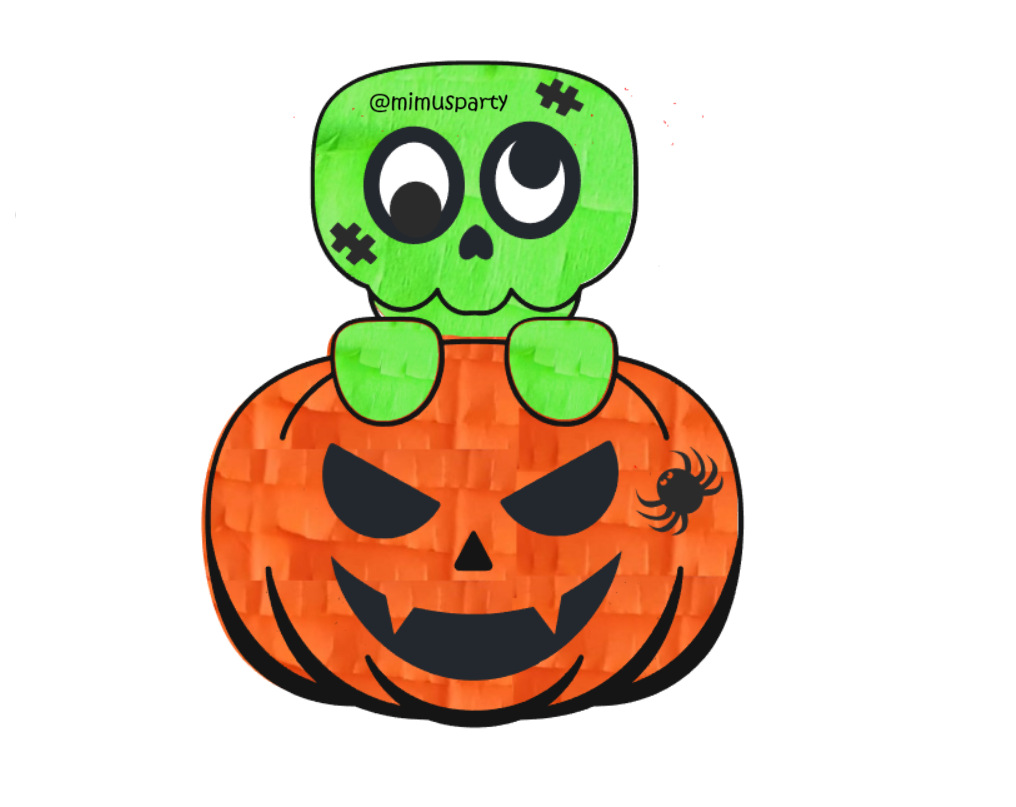 Halloween Pumpkin & Skull Piñata