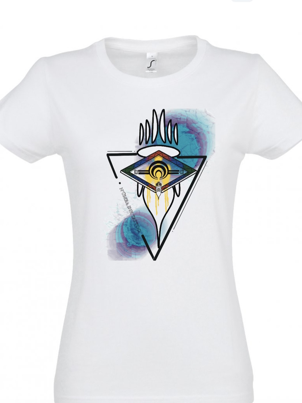 T-shirt Blanc FEMME avec logo N'umea ink Tattoo