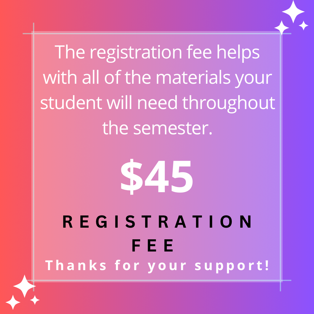 Registration Fee for classes