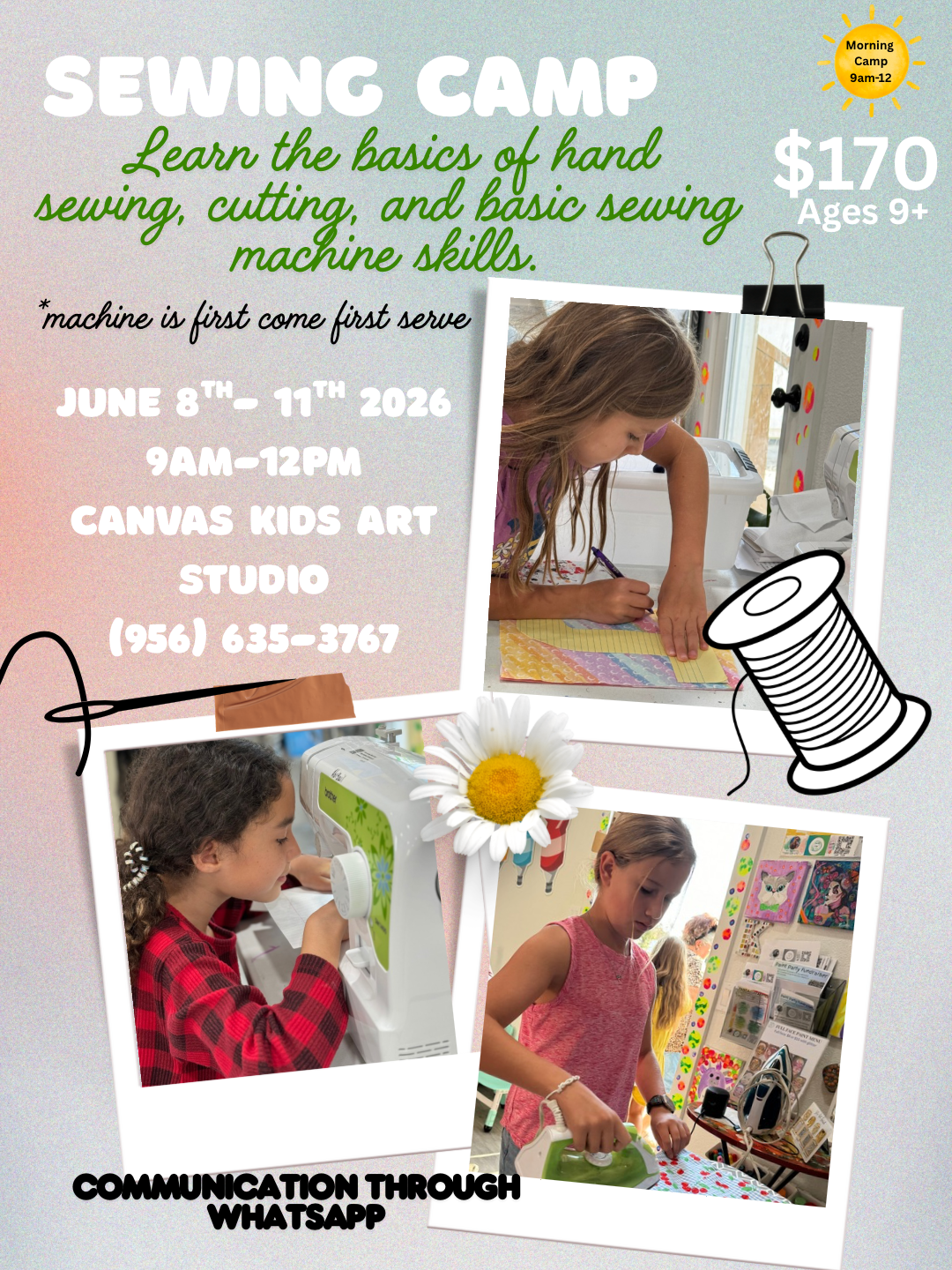 Sewing Camp- 6/8-6/11 9am-12