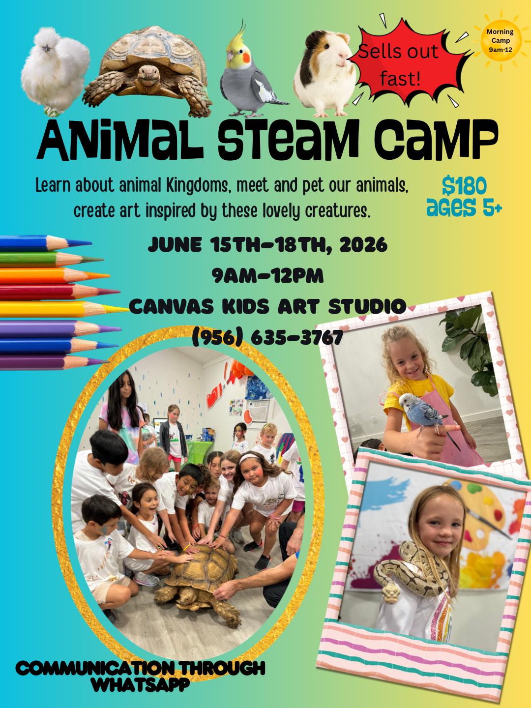 Animal STEAM Camp 6/15-6/18    9am-12