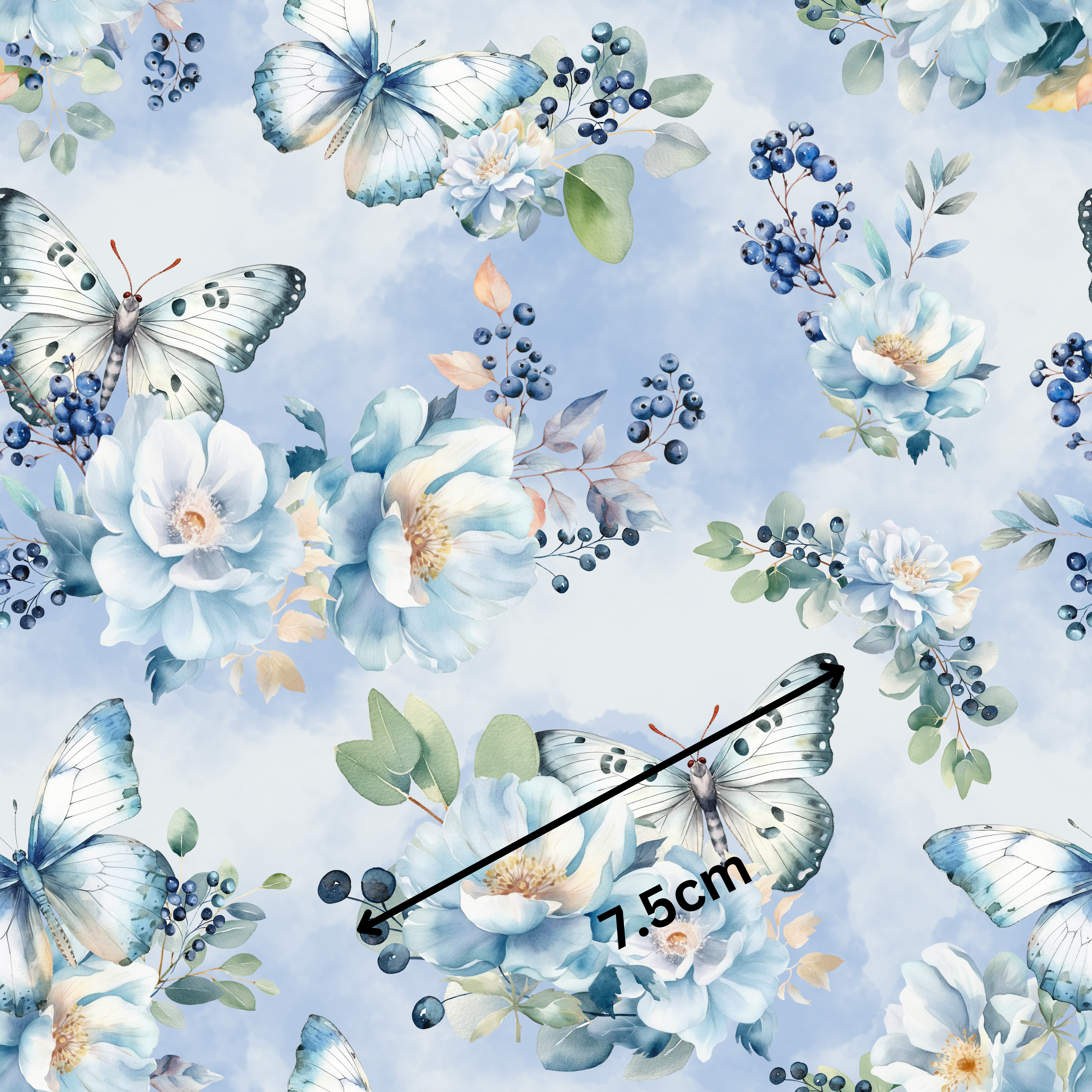 05.01.25 Blue Butterflies and Florals 