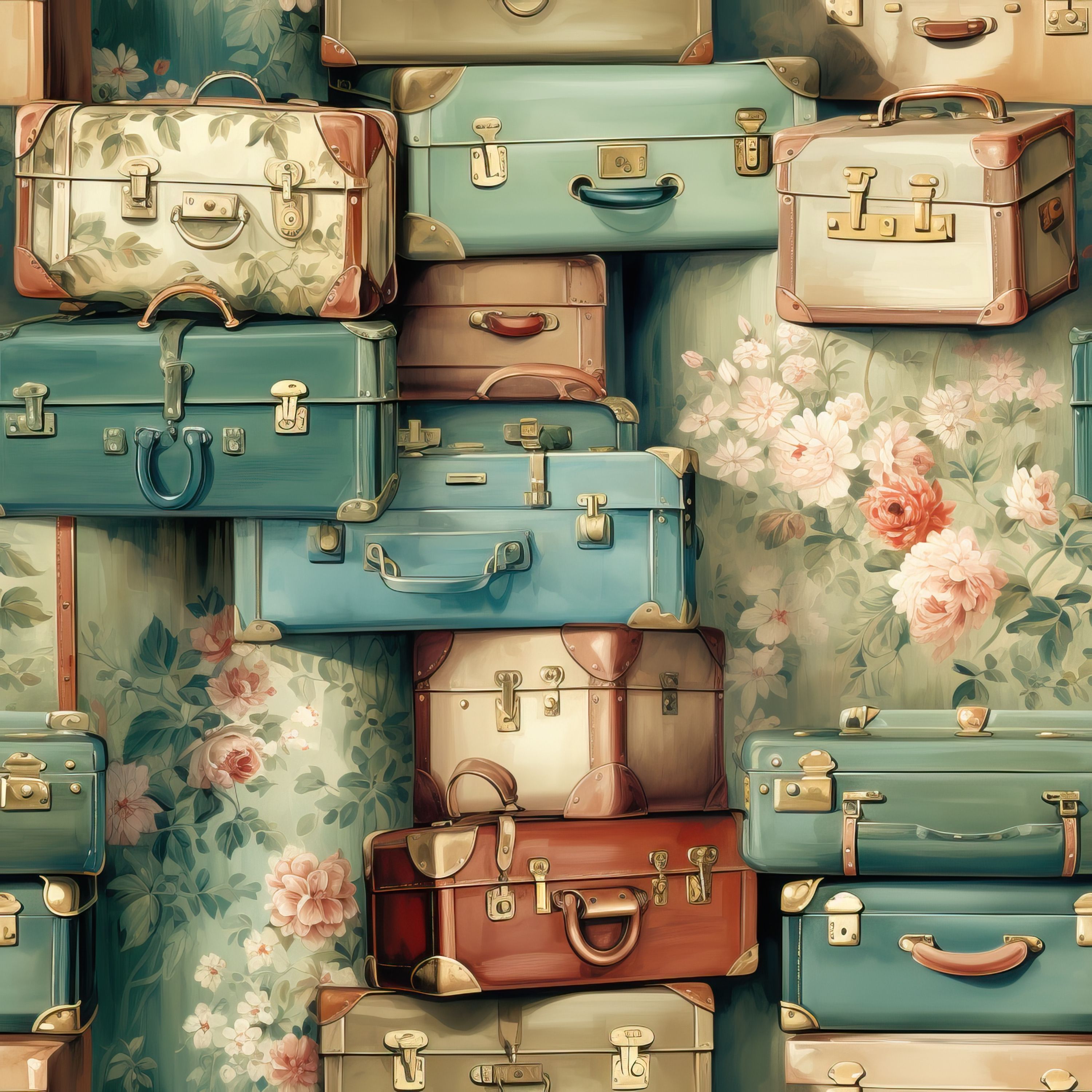 17.01.25 Vintage Suitcase (5 different patterns)