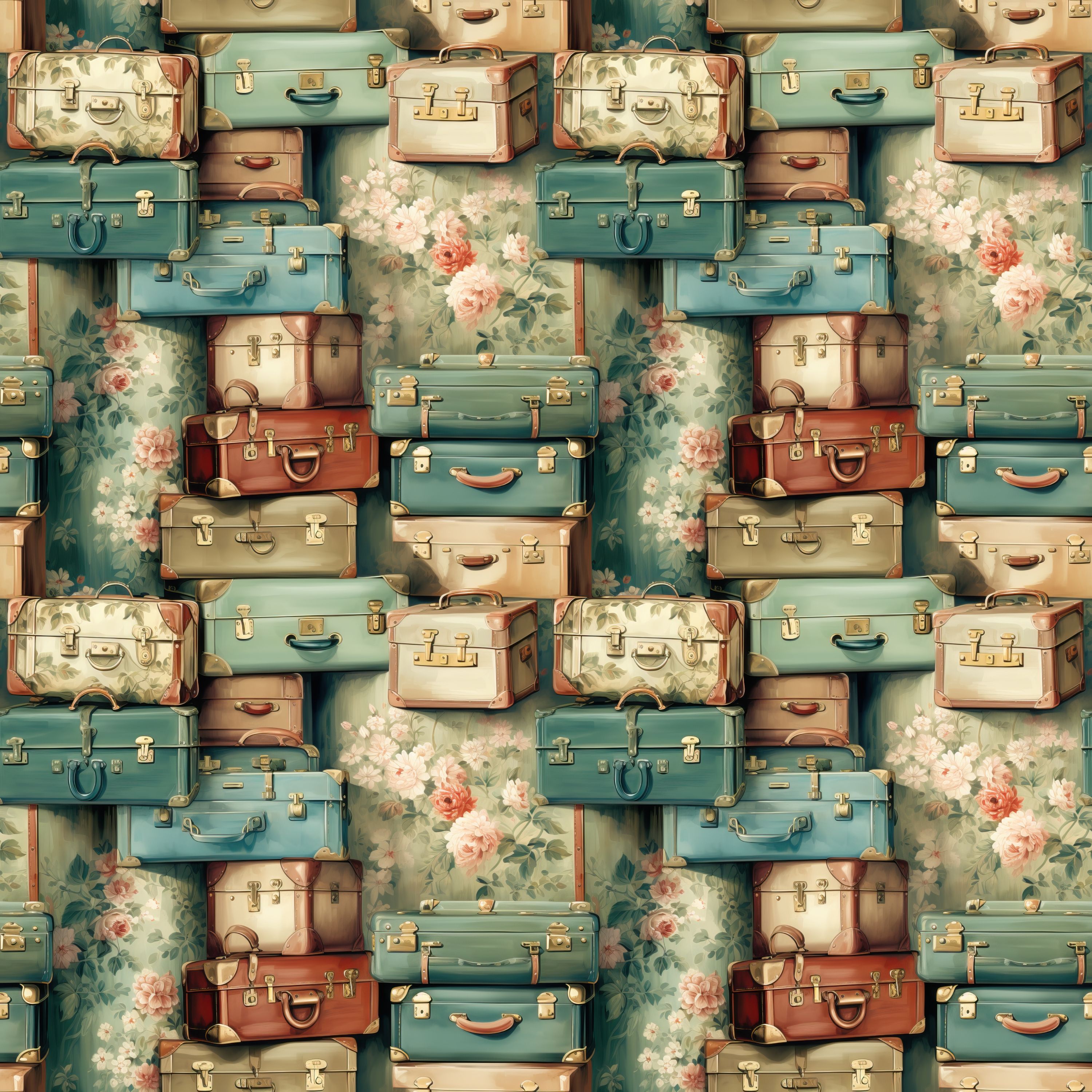 17.01.25 Vintage Suitcase (5 different patterns)