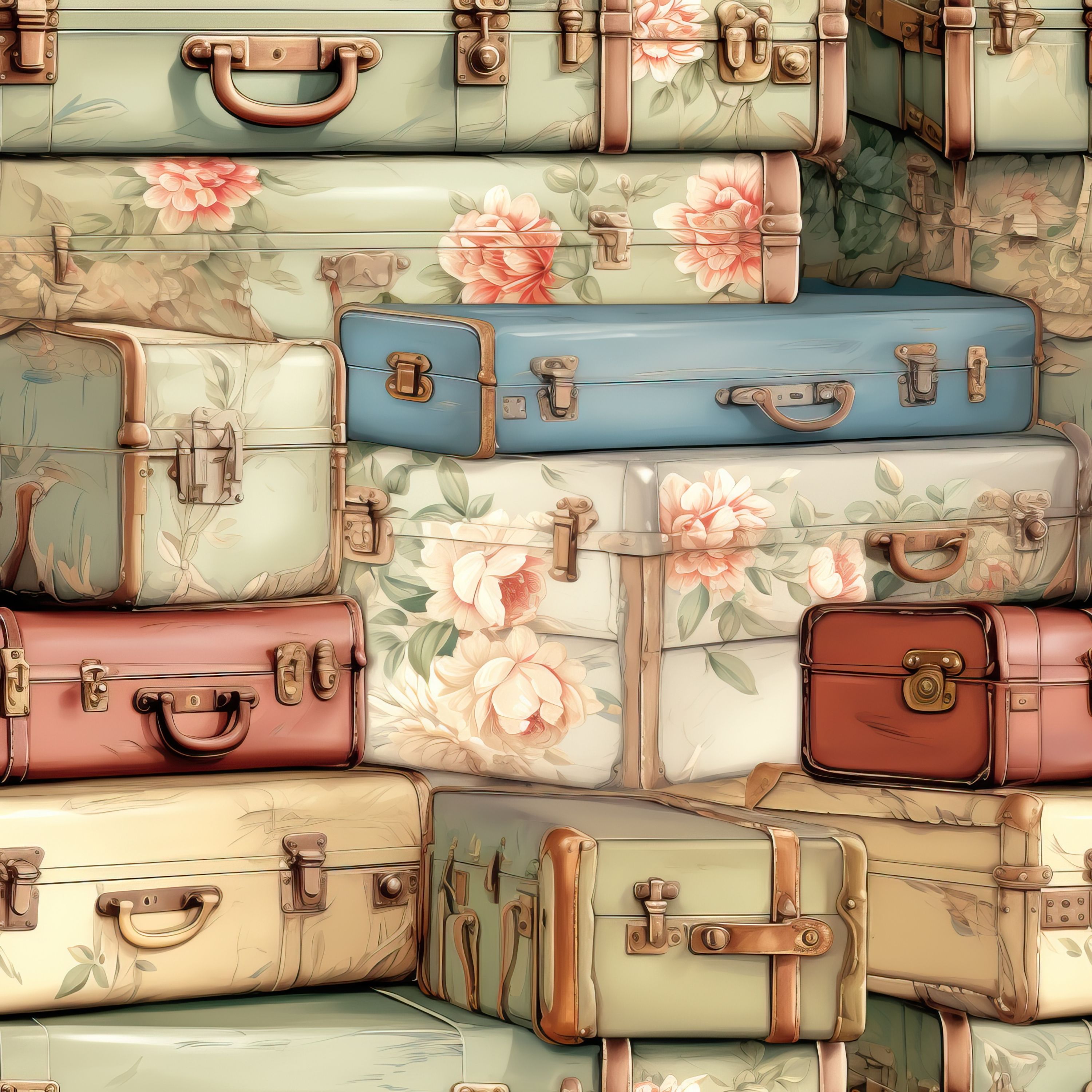 17.01.25 Vintage Suitcase (5 different patterns)