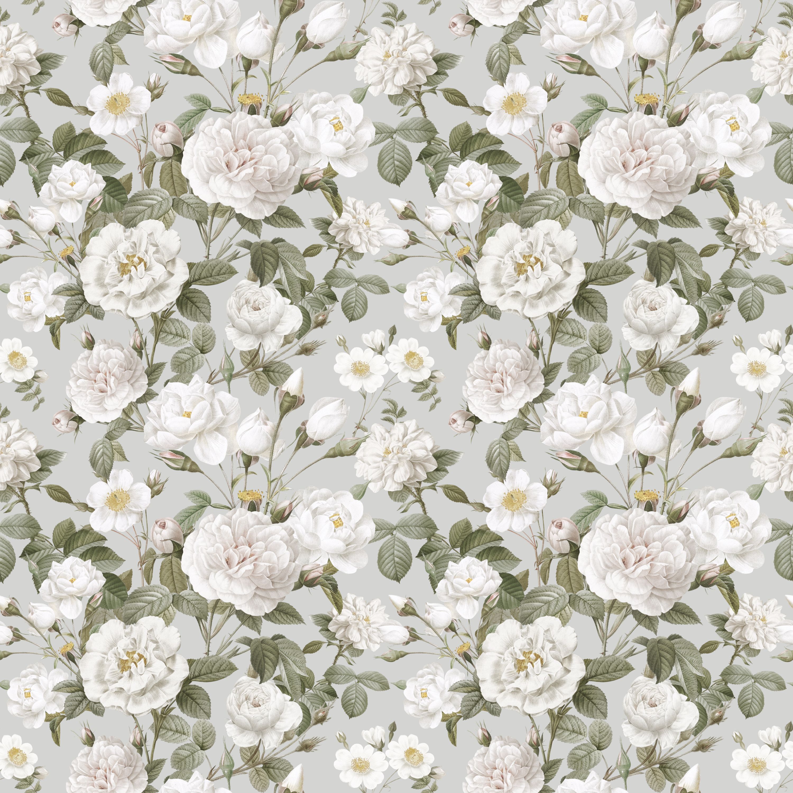 26.01.25 Vintage Florals (3 different patterns) Background cols: pebble, duck egg, black.