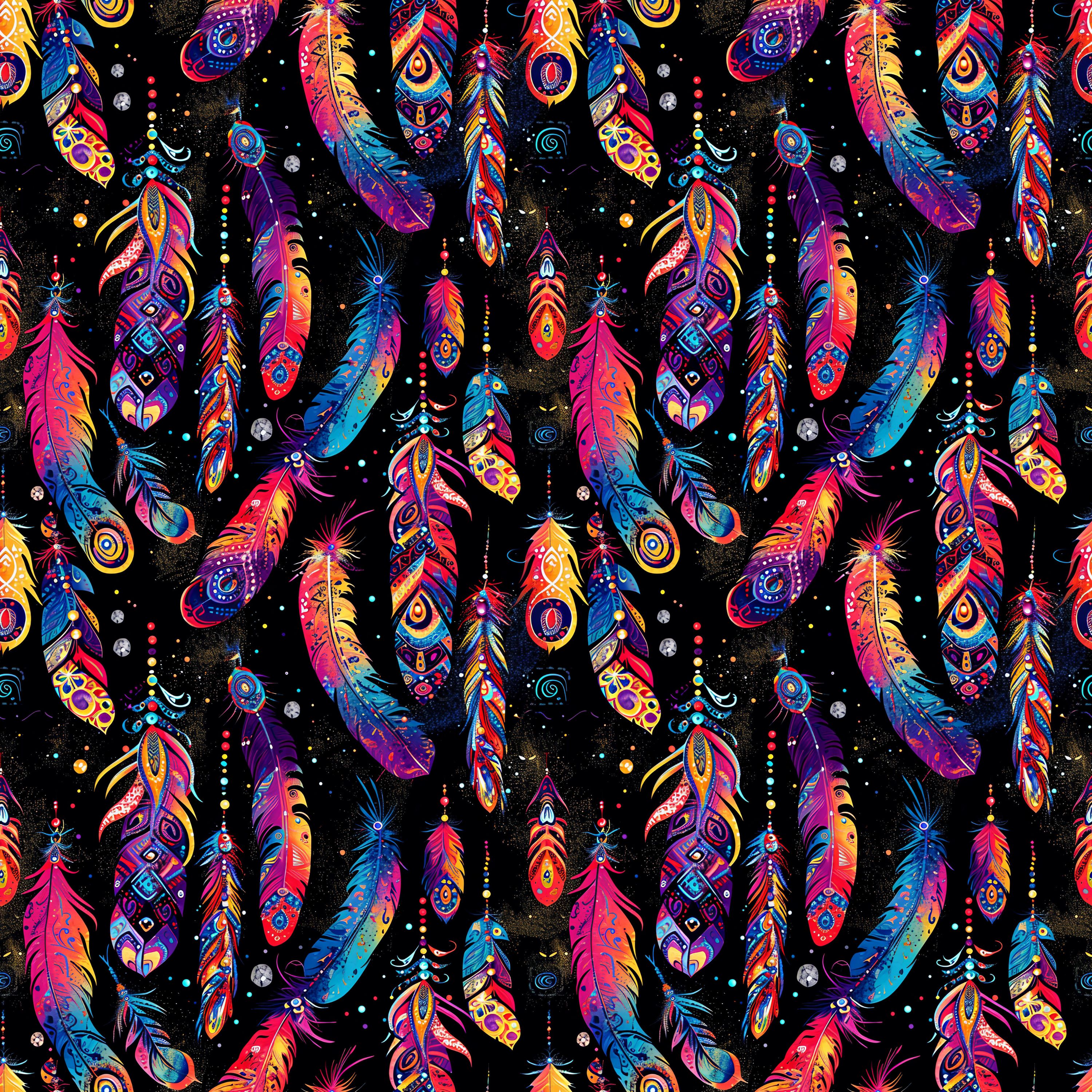 31.01.25 Glow Feathers (6 different patterns)