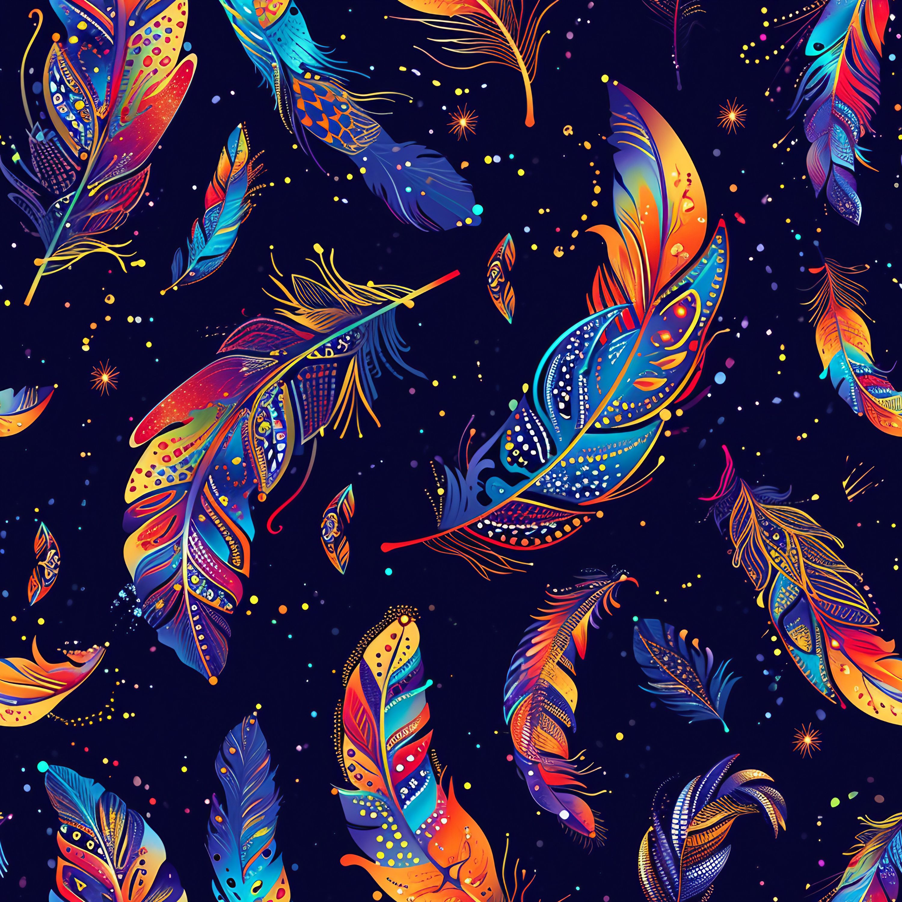 31.01.25 Glow Feathers (6 different patterns)