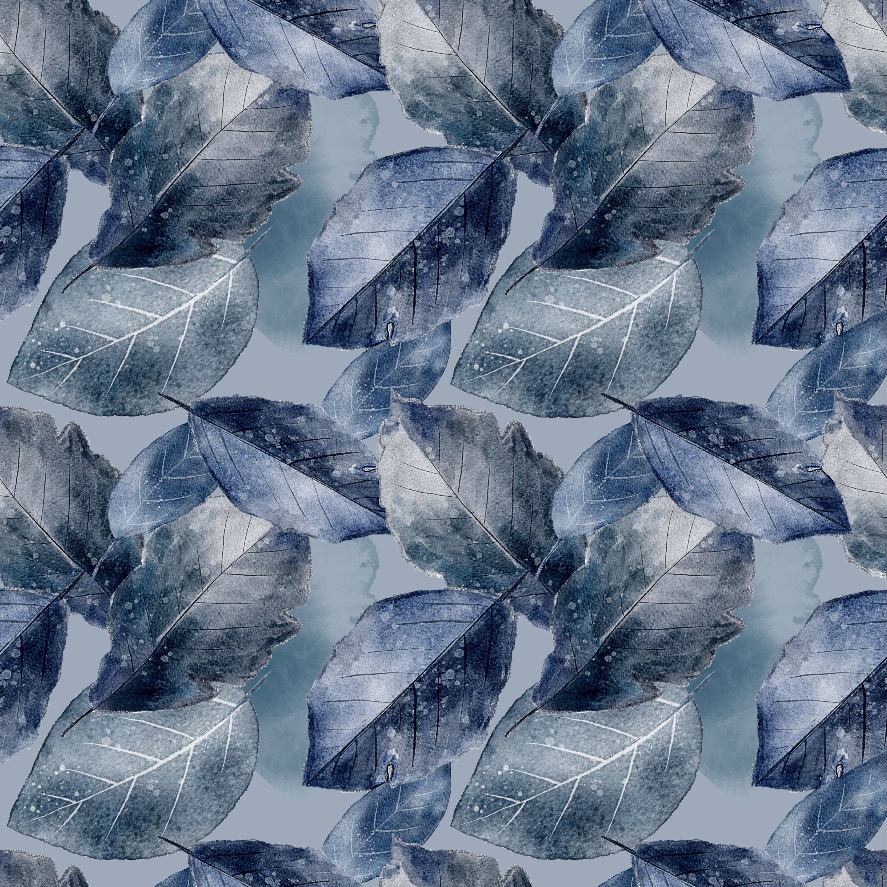 48.01.25 Blue-Tone Leaves (3 different patterns)