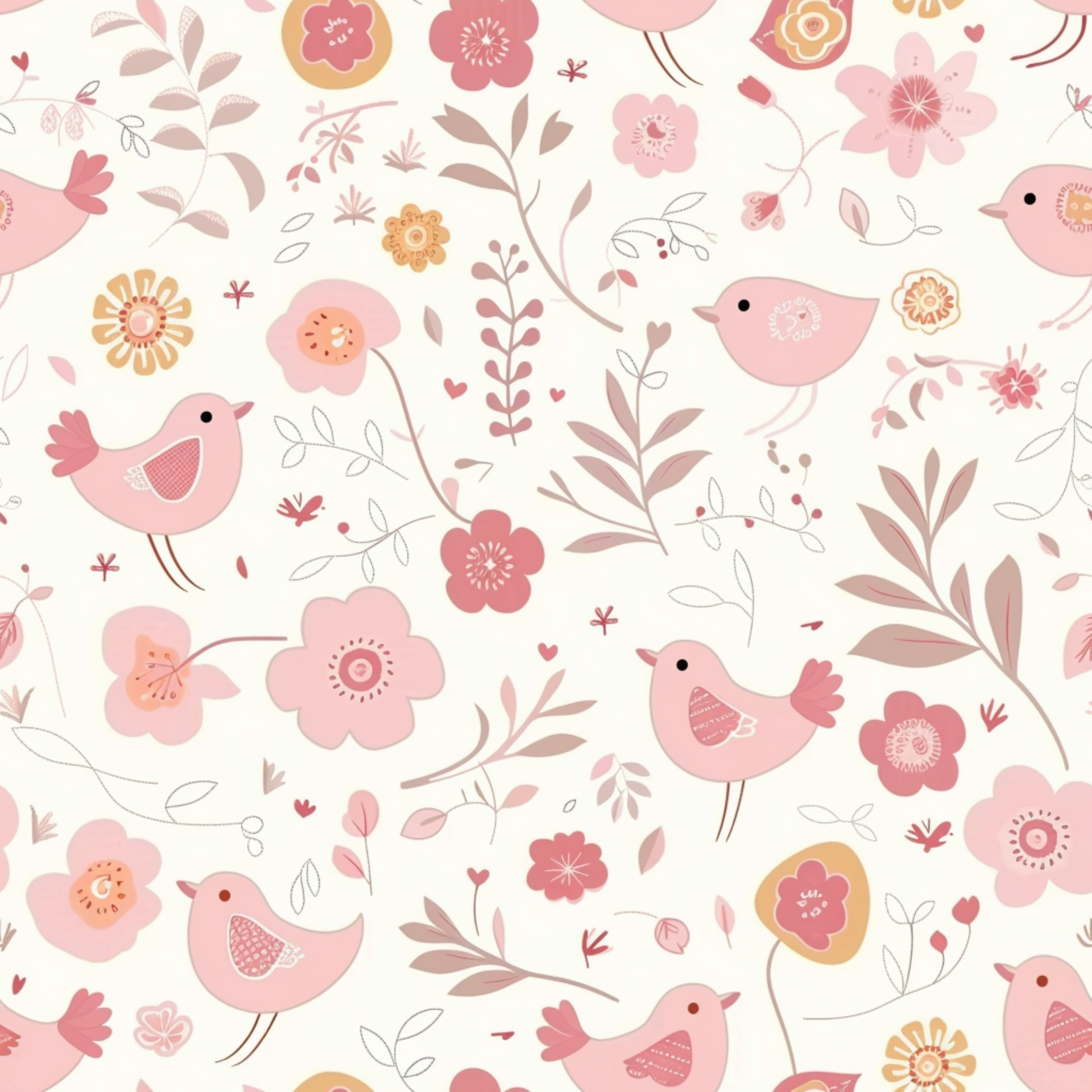 58.02.25 Unicorn & little bird with matching contrast check.  (4 different patterns)