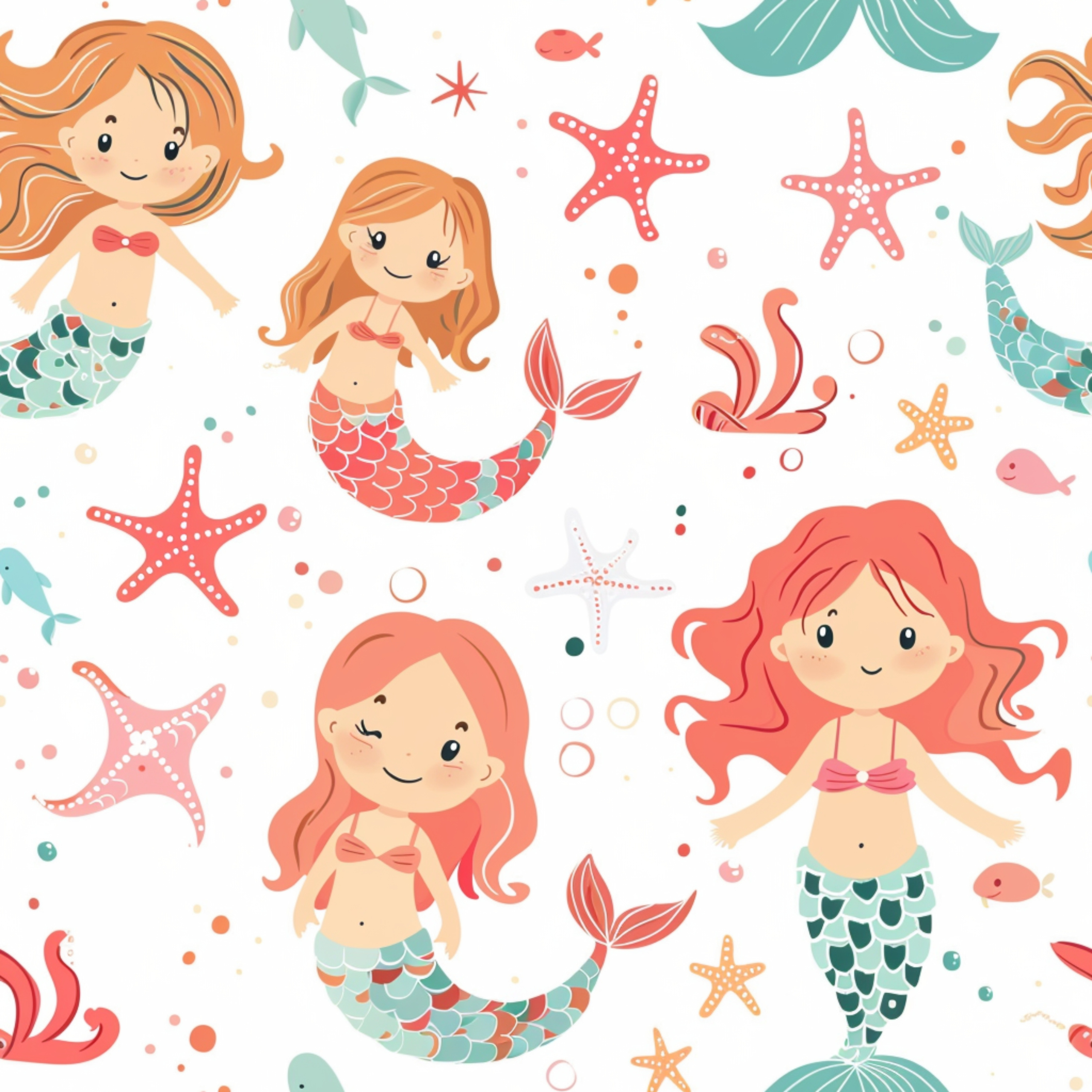 59.02.25 Little mermaid with matching stripe for contrast.