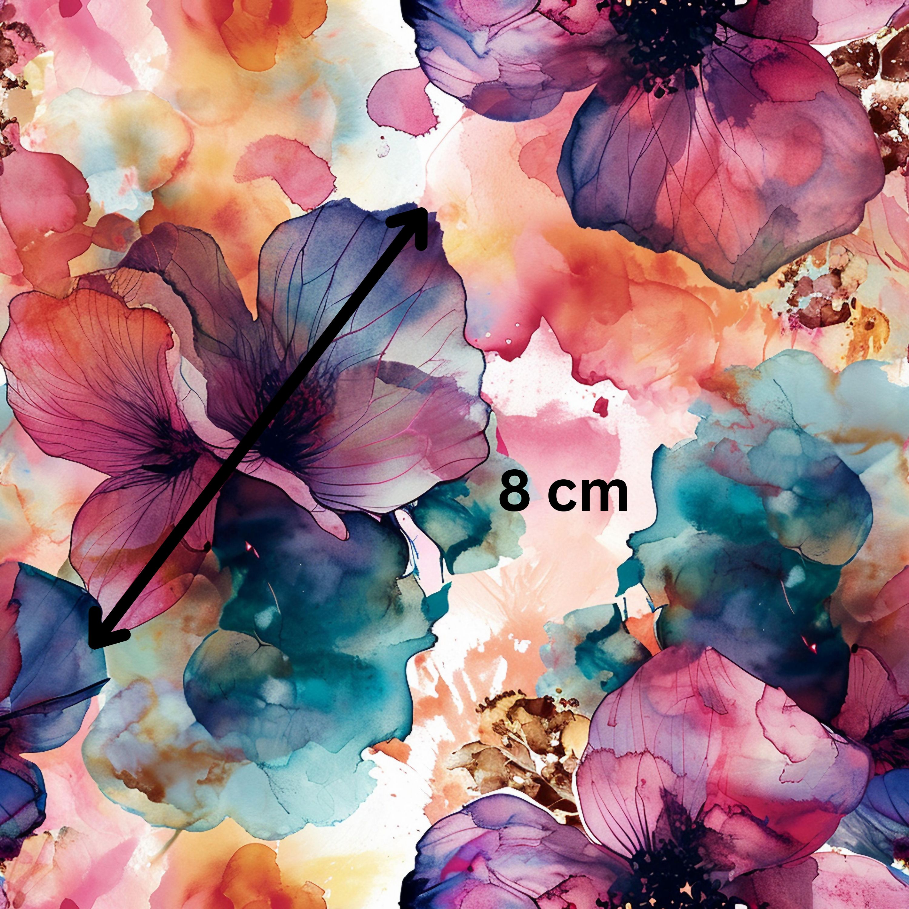 70.03.25 (9 different patterns) Watercolor-Pastel-Alcohol-Ink-Flowers