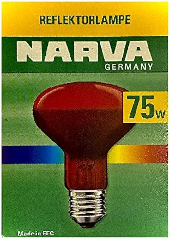 Narva - Infrared lamp - Red Color - 75 w