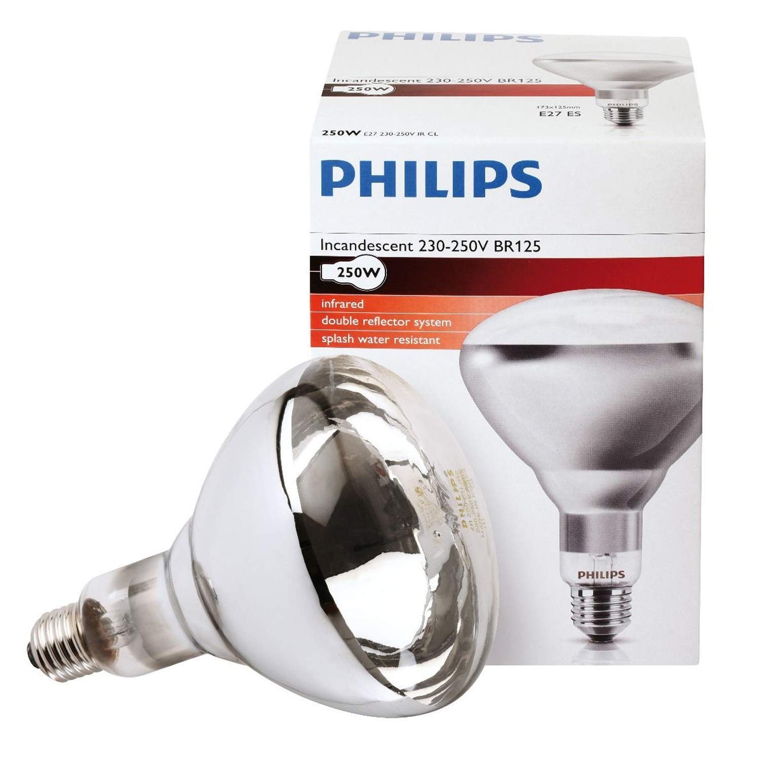 Philips - Infrared lamp - Transparent - 250 w