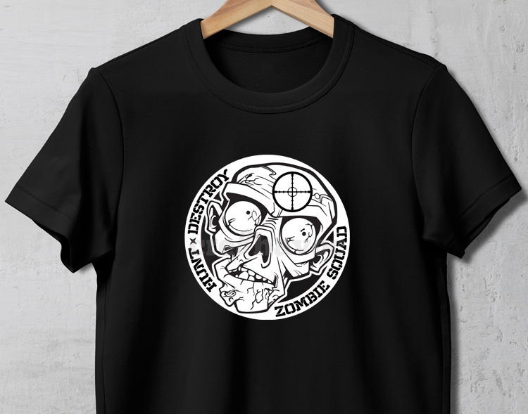 Zombie Squad (002) T-Shirt Black (Unisex - Adult)