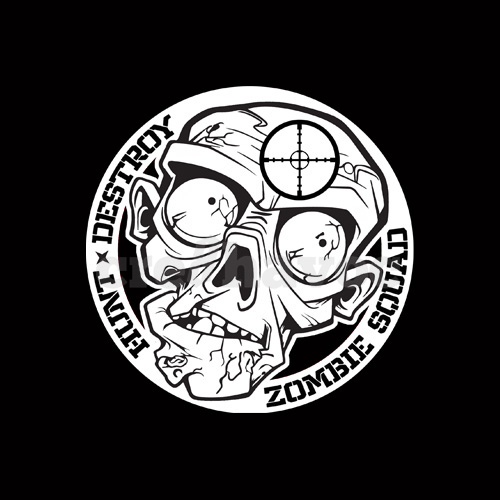 Zombie Squad (002) T-Shirt Black (Unisex - Adult)