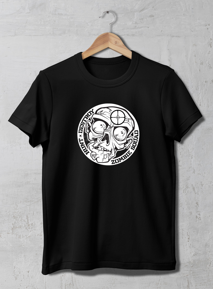 Zombie Squad (002) T-Shirt Black (Unisex - Adult)