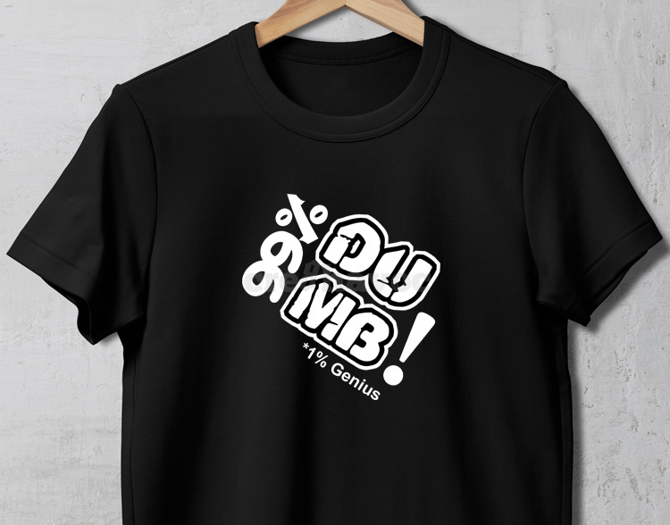 99% DUMB 1% Genius T-Shirt Black (Unisex - Adult)