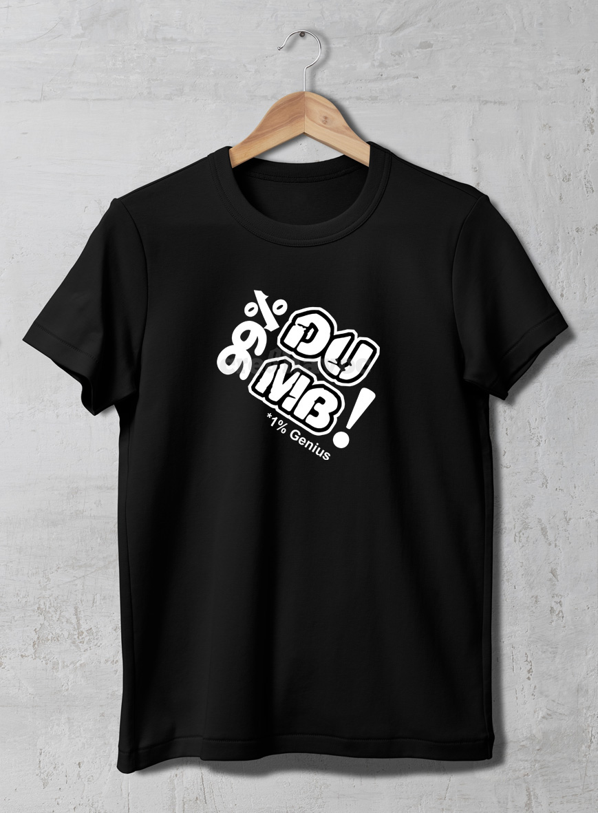 99% DUMB 1% Genius T-Shirt Black (Unisex - Adult)