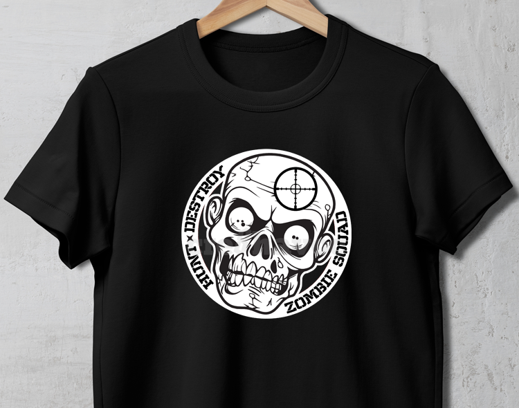 Zombie Squad (001) T-Shirt Black (Unisex - Adult)