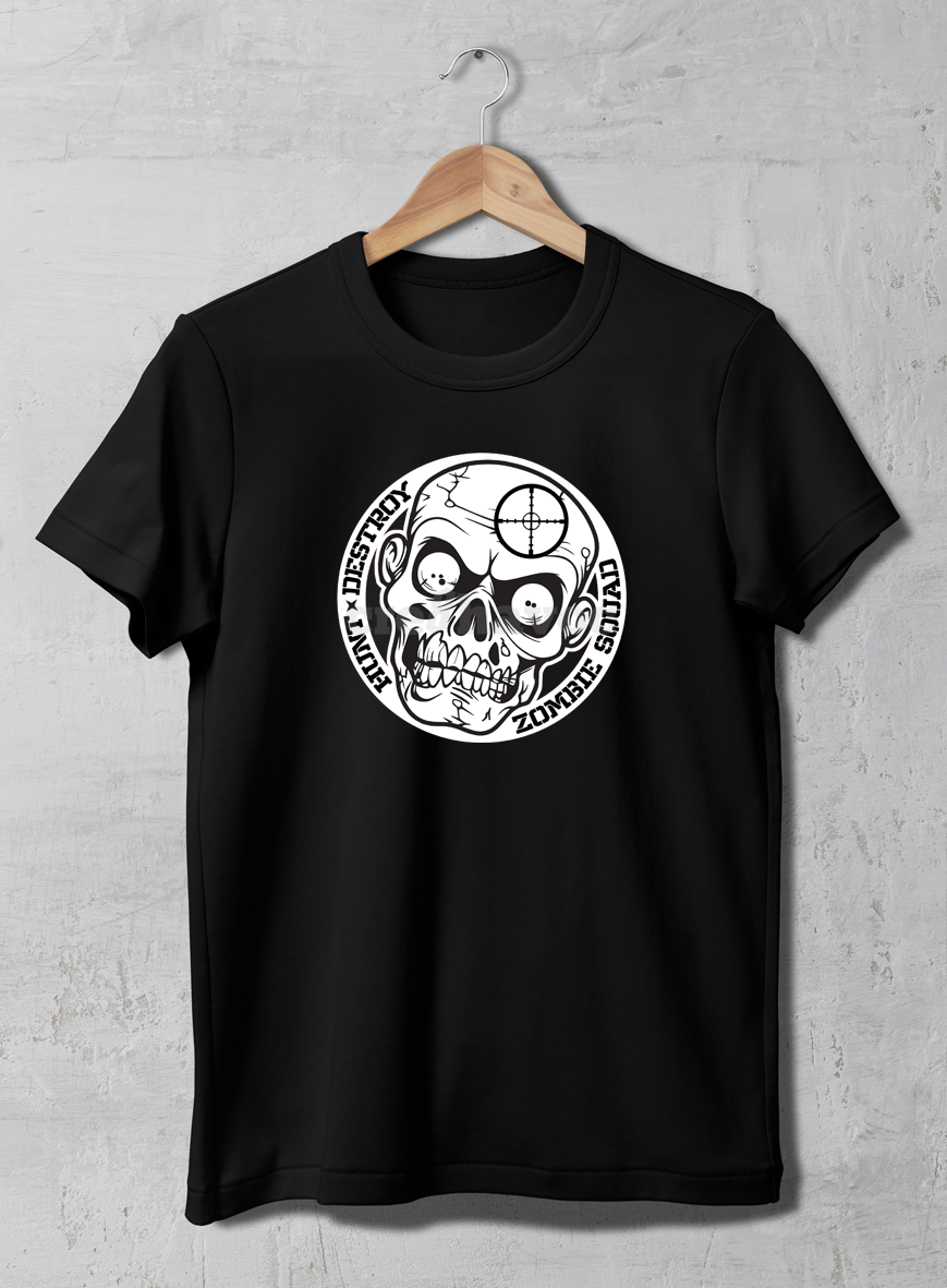 Zombie Squad (001) T-Shirt Black (Unisex - Adult)