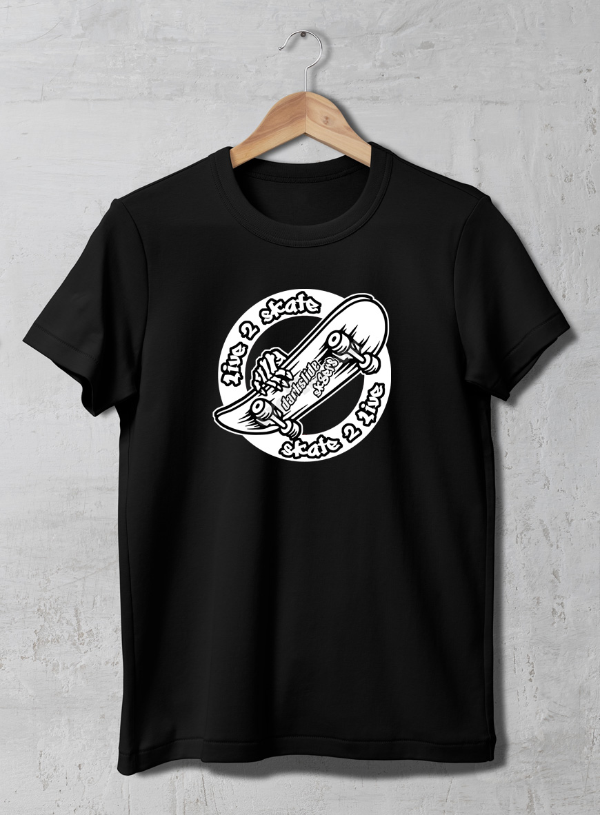 Darkslide Sk8ers (002) T-Shirt Black (Unisex - Adult)