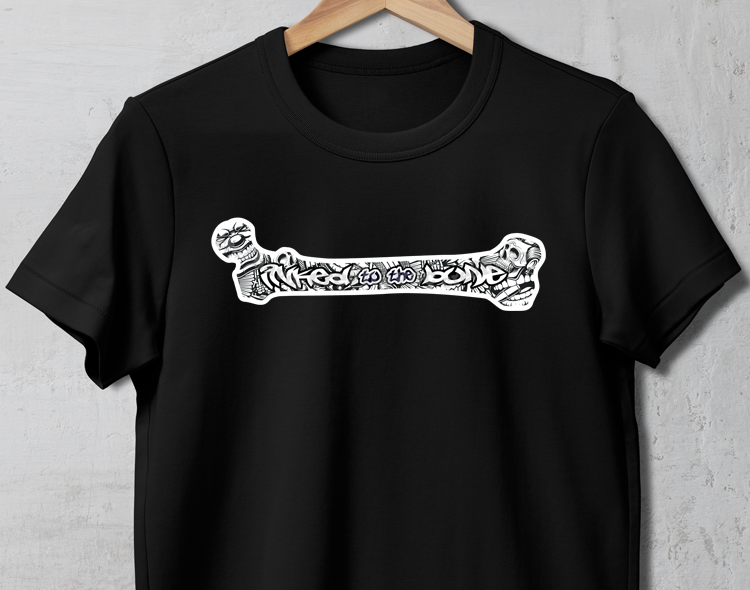 Inked to the Bone (003) T-Shirt Black (Unisex - Adult)