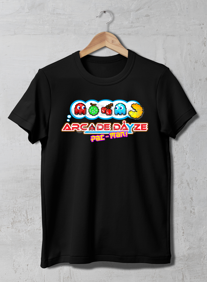 ARCADE DAYZE Pac-Man T-Shirt Black (Unisex - Adult)