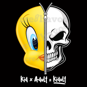 Kidult Tweety Pie T-Shirt Black (Unisex - Adult)