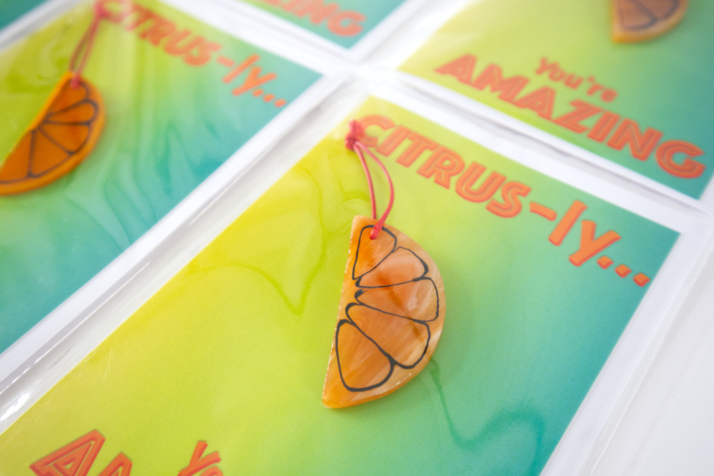 Citrus Slice Hand painted Glass Ornament (ORANGES)