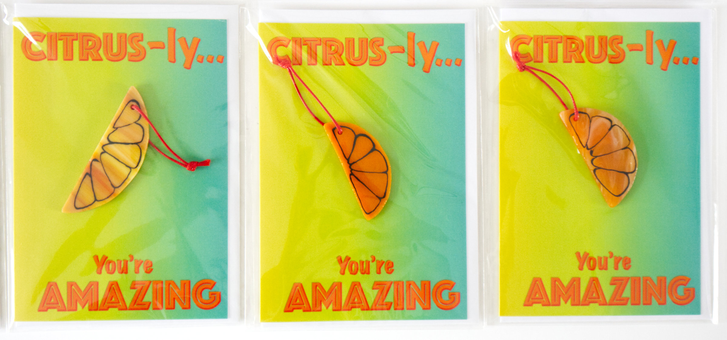 Citrus Slice Hand painted Glass Ornament (ORANGES)